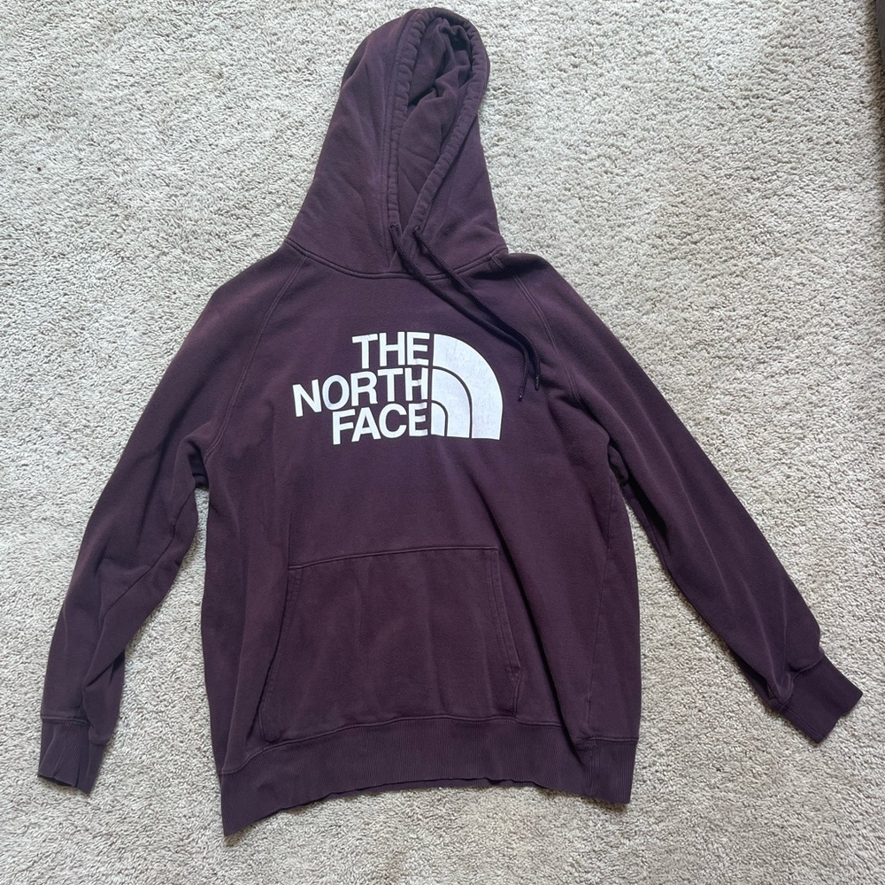 The North Face maroon hoodie